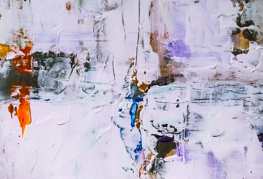 multicolored abstract painting, texture, wallpaper, surface, vibrant color HD wallpaper