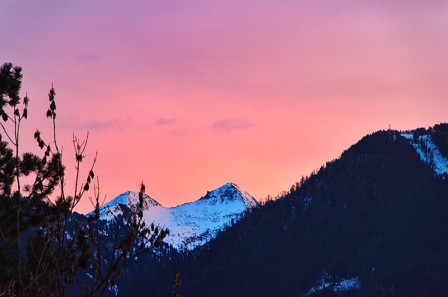 snow covered mountain during daytime, nature, outdoors, mountain range HD wallpaper