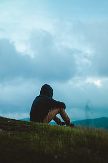 mandelieu, grass, alone, sitting, dream catcher, hope, cloud - sky HD wallpaper