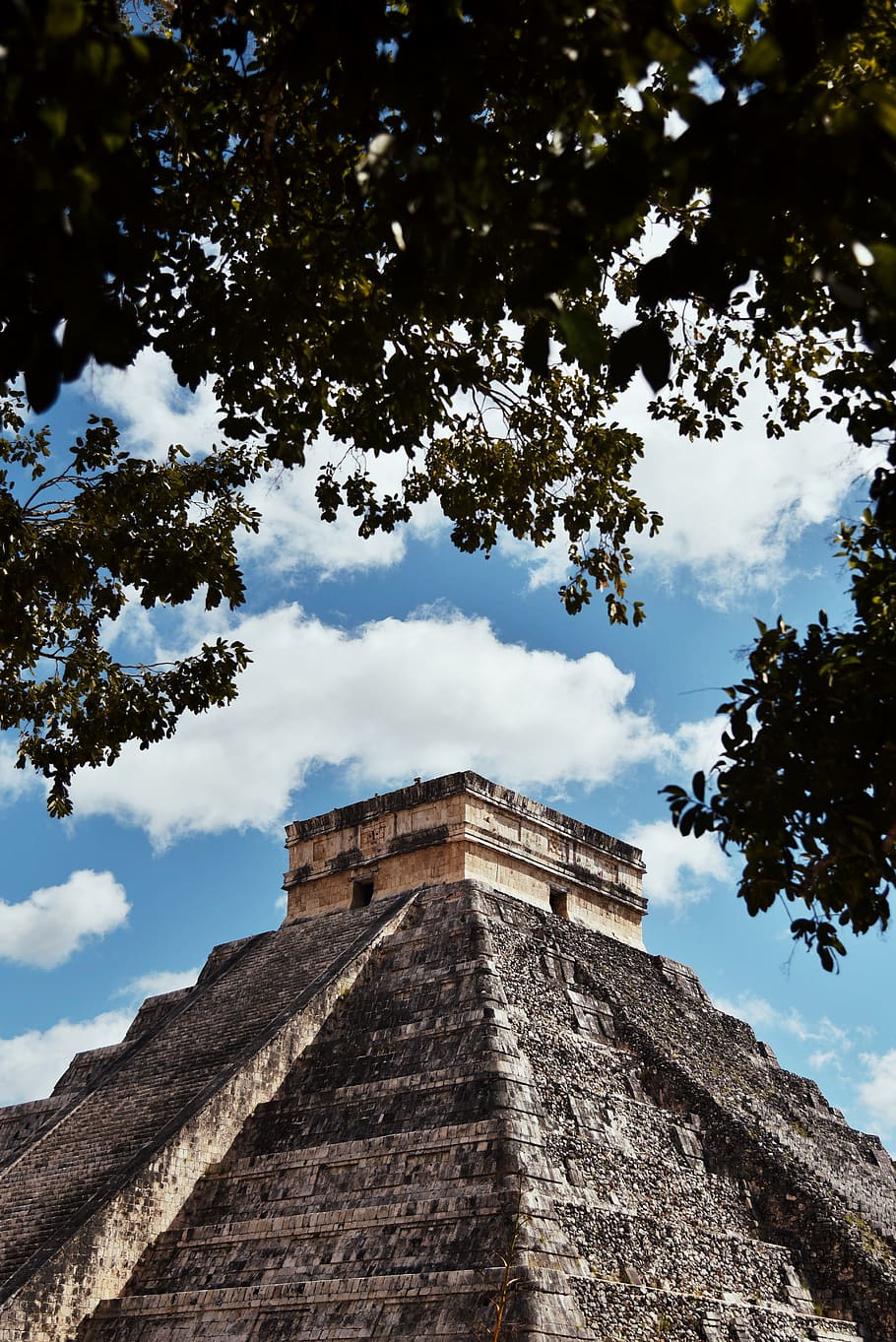 concrete temple, architecture, sky, history, the past, cloud - sky HD wallpaper