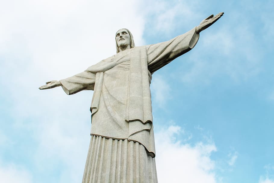 Jesus the Deliverer statue, brazil, christ the redeemer, sculpture HD wallpaper