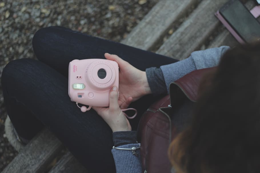 camera, forest, hike, walk, adventure, trees, film, real people HD wallpaper