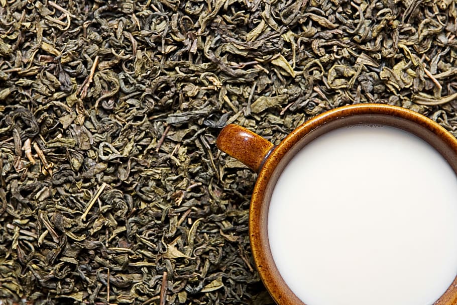 cup, milk, mug, pile, soft, tea, food and drink, directly above HD wallpaper