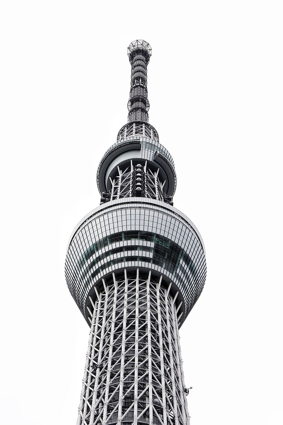 gray metal tower, architecture, low angle view, built structure HD wallpaper