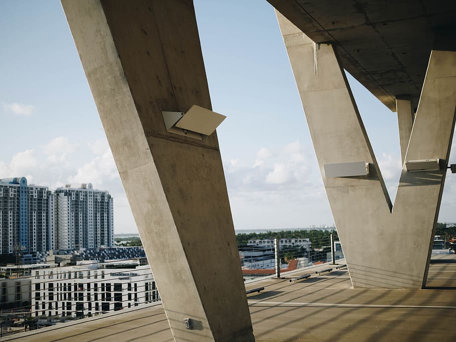 architecture, bridge, overpass, infrastructure, blue, sky, cloud HD wallpaper