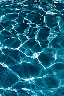 Wavy water surface in a swimming pool, wave, abstract, background HD wallpaper
