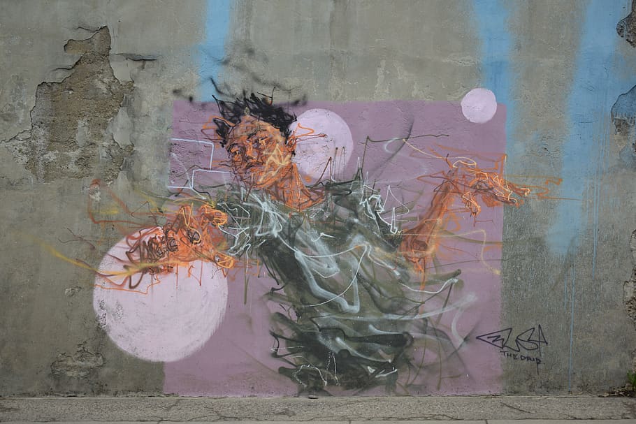 mural concrete wall, creativity, art and craft, no people, wall - building feature HD wallpaper