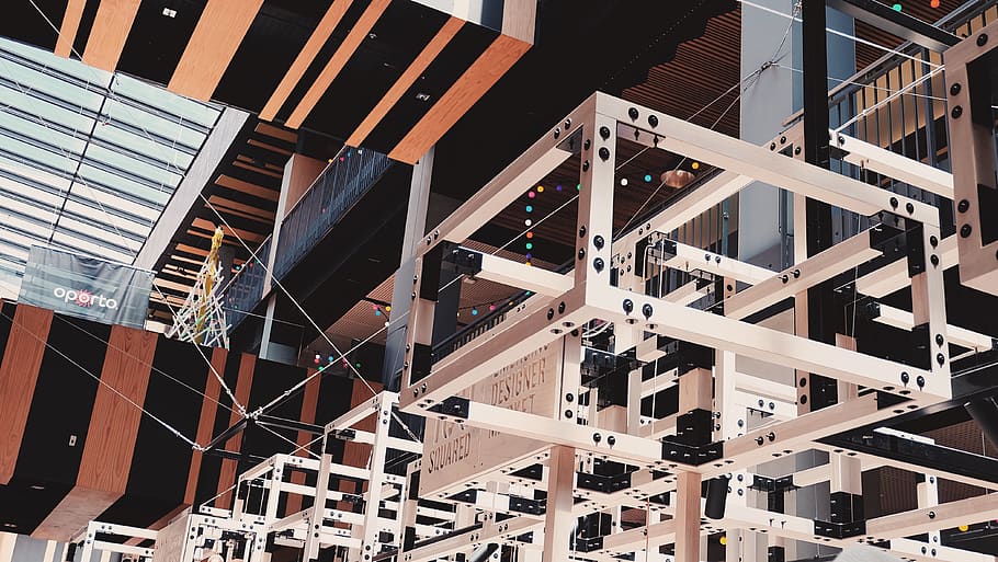 square, trippy, blocks, decor, ceiling, modern, chic, market HD wallpaper