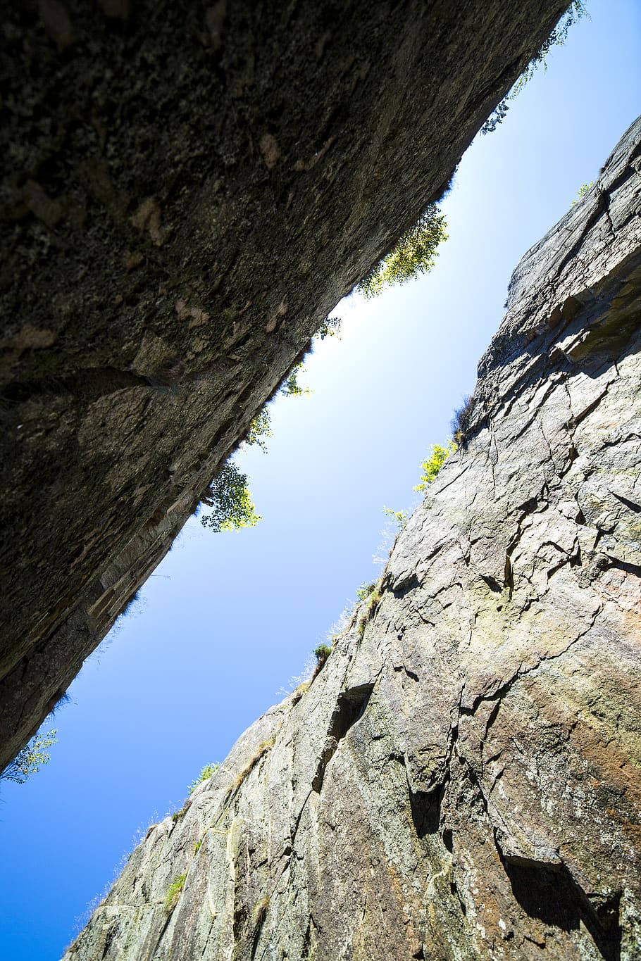 stone, diagonal, sky, walls, rock, rock - object, solid, nature HD wallpaper