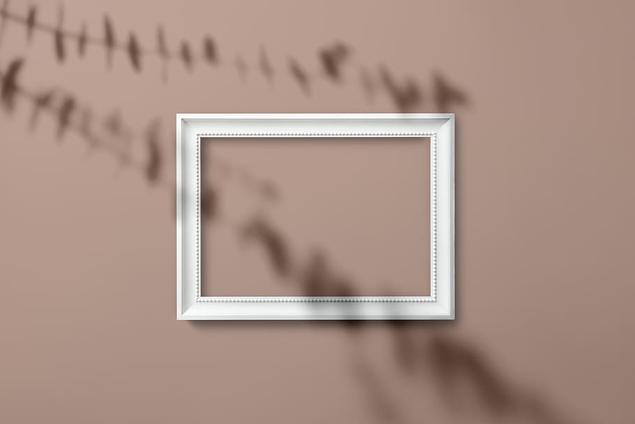 Rectangular White Wooden Frame, decor, hanging, wall, no people HD wallpaper