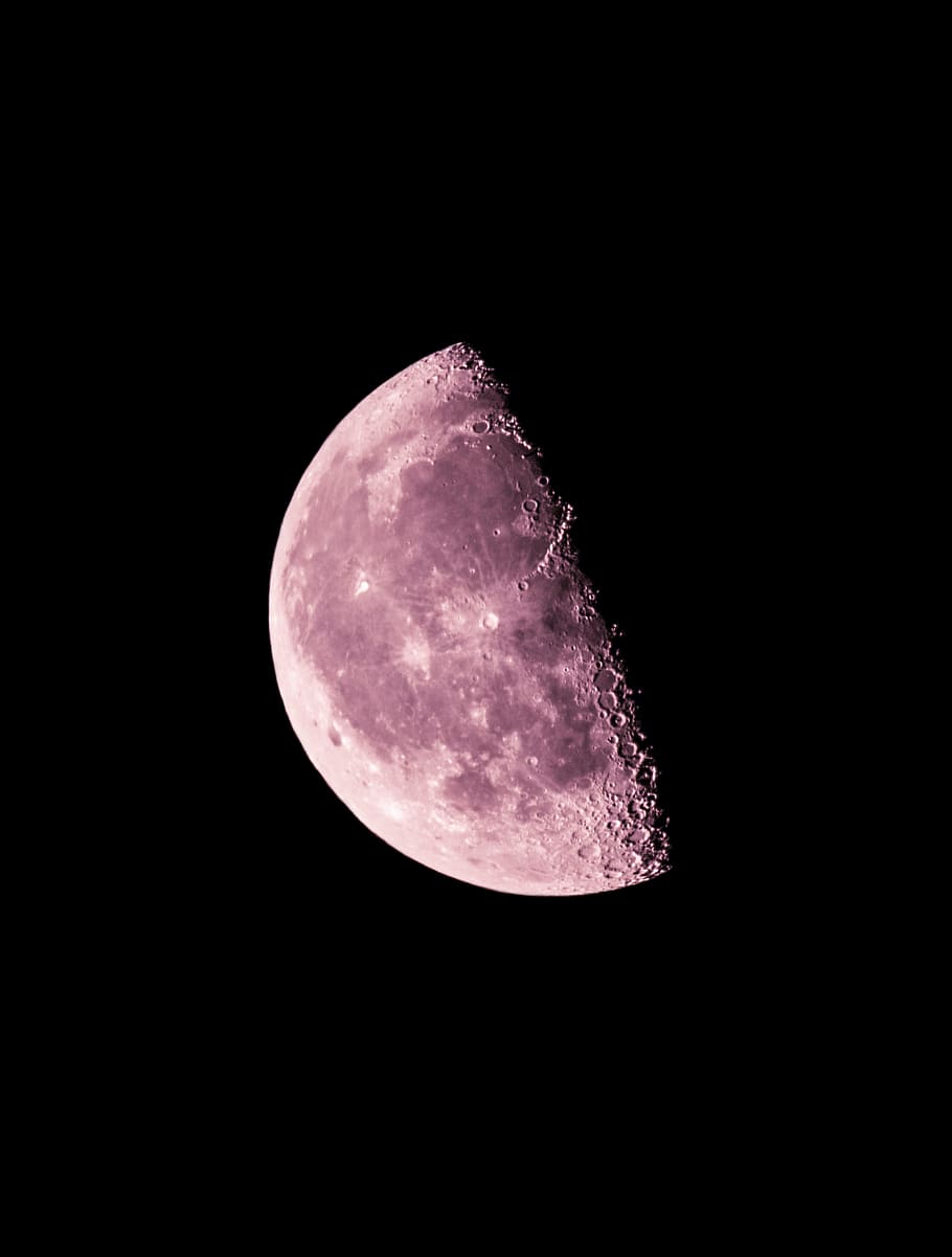 germany, wathlingen, sky, pink, pink moon, night, astronomy, HD wallpaper
