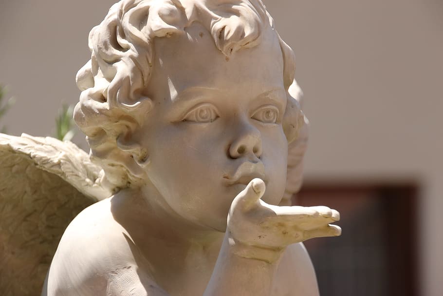 angel, fig, figure, object, sculpture, statue, art and craft HD wallpaper