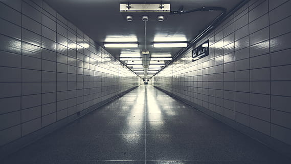 corridor, floor, lighting, flooring, tunnel, moody, toronto HD wallpaper