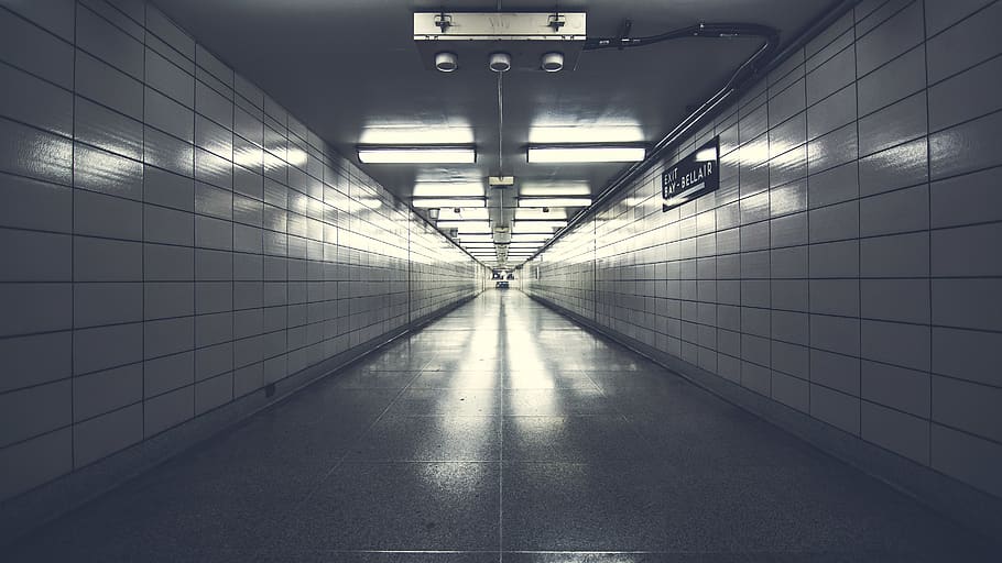 corridor, floor, lighting, flooring, tunnel, moody, toronto HD wallpaper