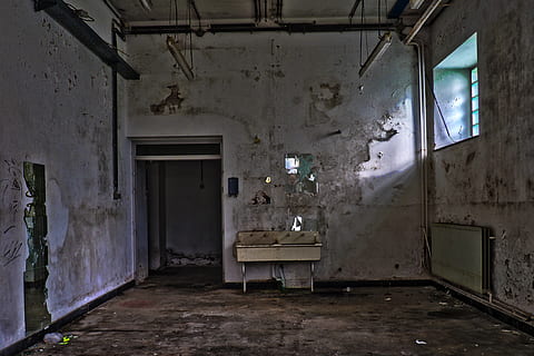 architecture, house, abandoned, window, room, door, wood, building HD wallpaper