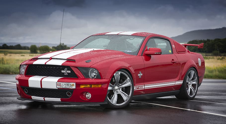 Red Coupe, action, asphalt, auto, automobile, automotive, car