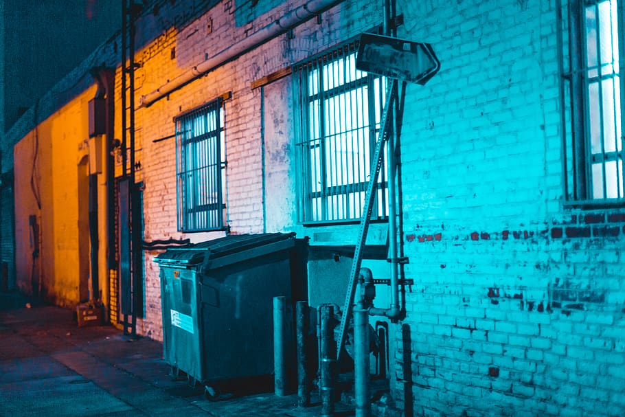 wall, night, trash, architecture, building exterior, built structure HD wallpaper