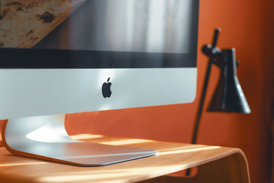 mac, computer, desk, light, reflection, office, business, design HD wallpaper