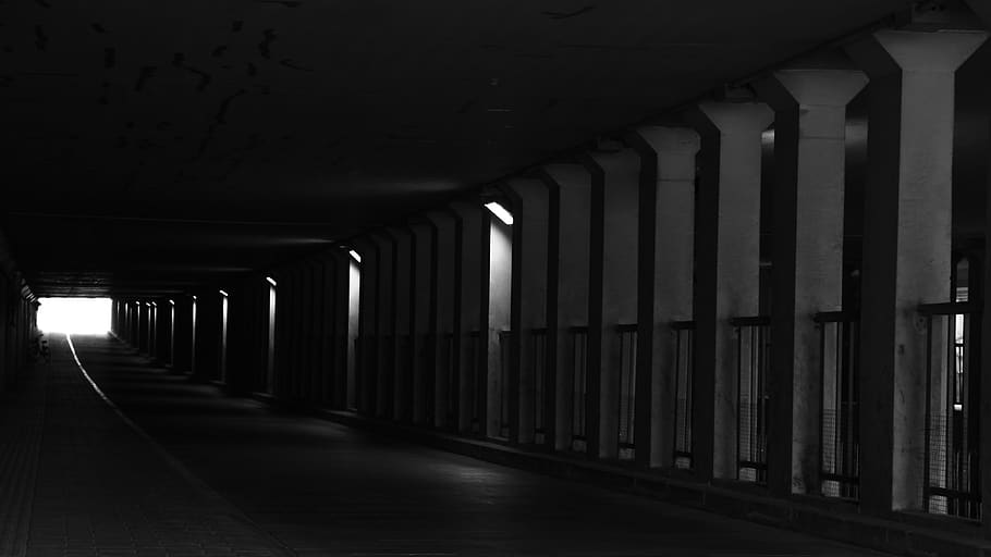 pathway, black and white, architecture, built structure, the way forward HD wallpaper