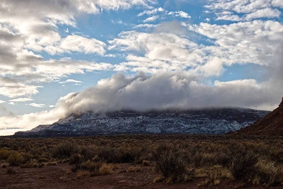 mountain, cloud, sky, landscape, nature, outdoors, hills, scenic HD wallpaper