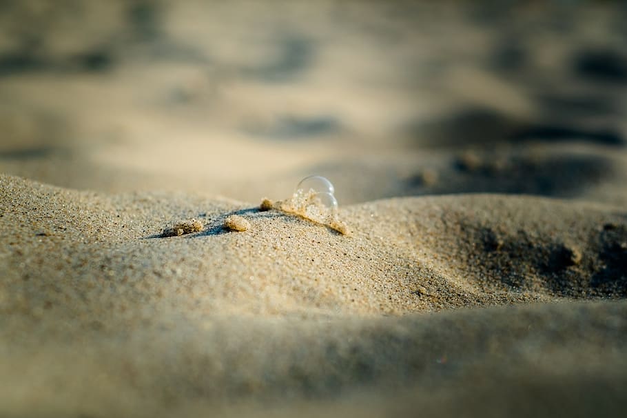 sand, bubbles, summer, beach, sea, water, lake, wave, sky, land HD wallpaper