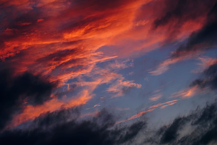 sky, clouds, dark, sunset, sunrise, cloud - sky, beauty in nature HD wallpaper
