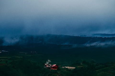 backpacker, backpackage, biker, travel, white, green, valley HD wallpaper