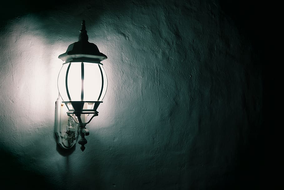 light, night, darkness, terror, loneliness, brightness, white HD wallpaper