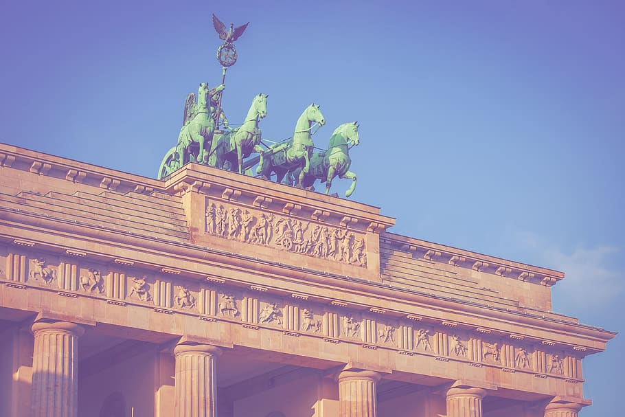 brandenburg gate, berlin, architecture, building, landmark, HD wallpaper
