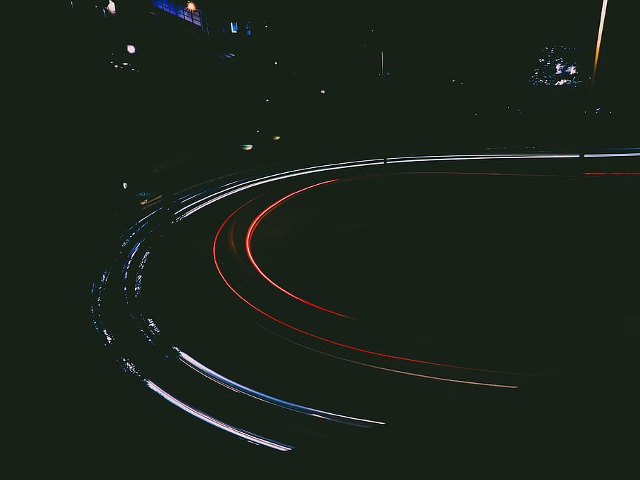 spain, girona, way, lighttrail, originality, photo, night, illuminated HD wallpaper