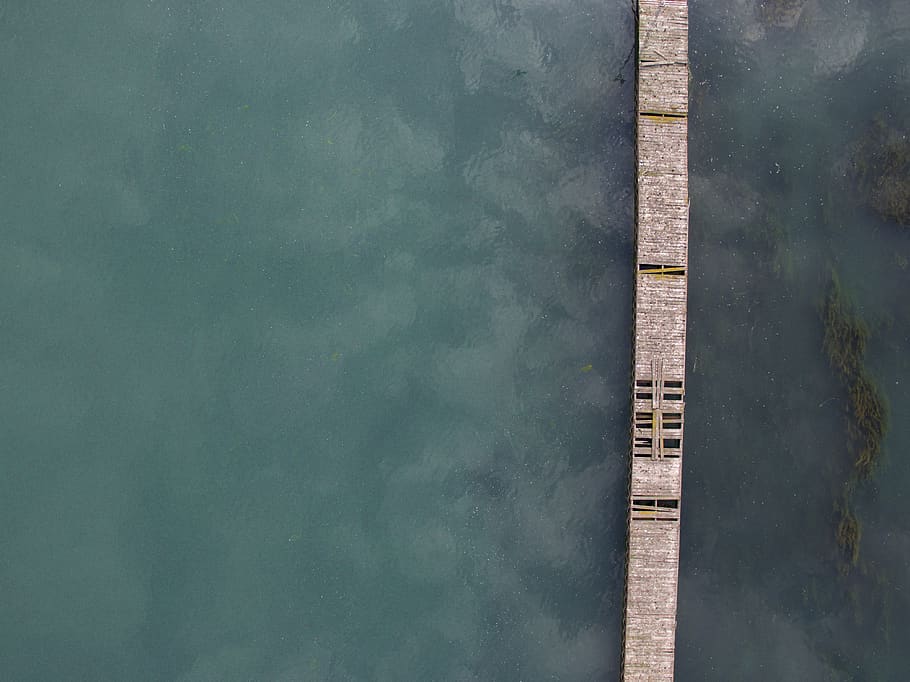 lake, river, broken, path, wood, water, texture, pier, dock, HD wallpaper