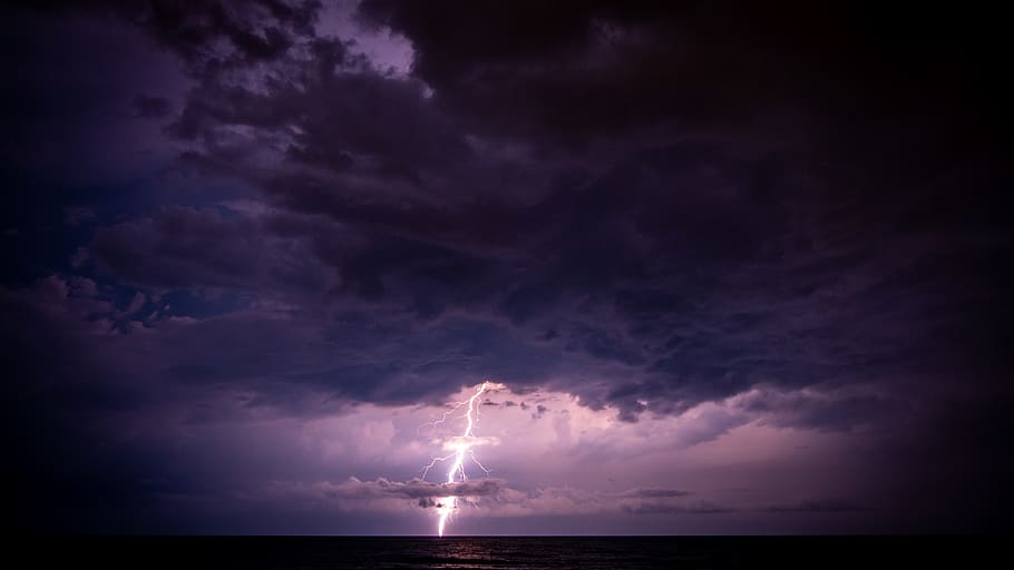 lightning during nighttime, storm, sky, cloud - sky, thunderstorm HD wallpaper