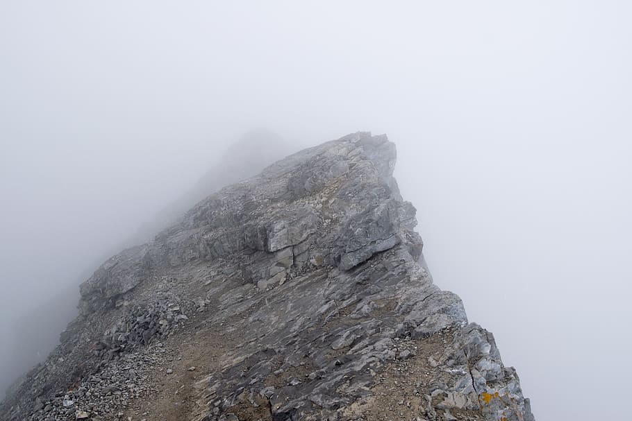 mount rundle, canada, edge, mountain, banff, cloud, summit