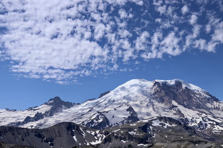 mountain alps, snow, landscape, pacific northwest, cold temperature HD wallpaper