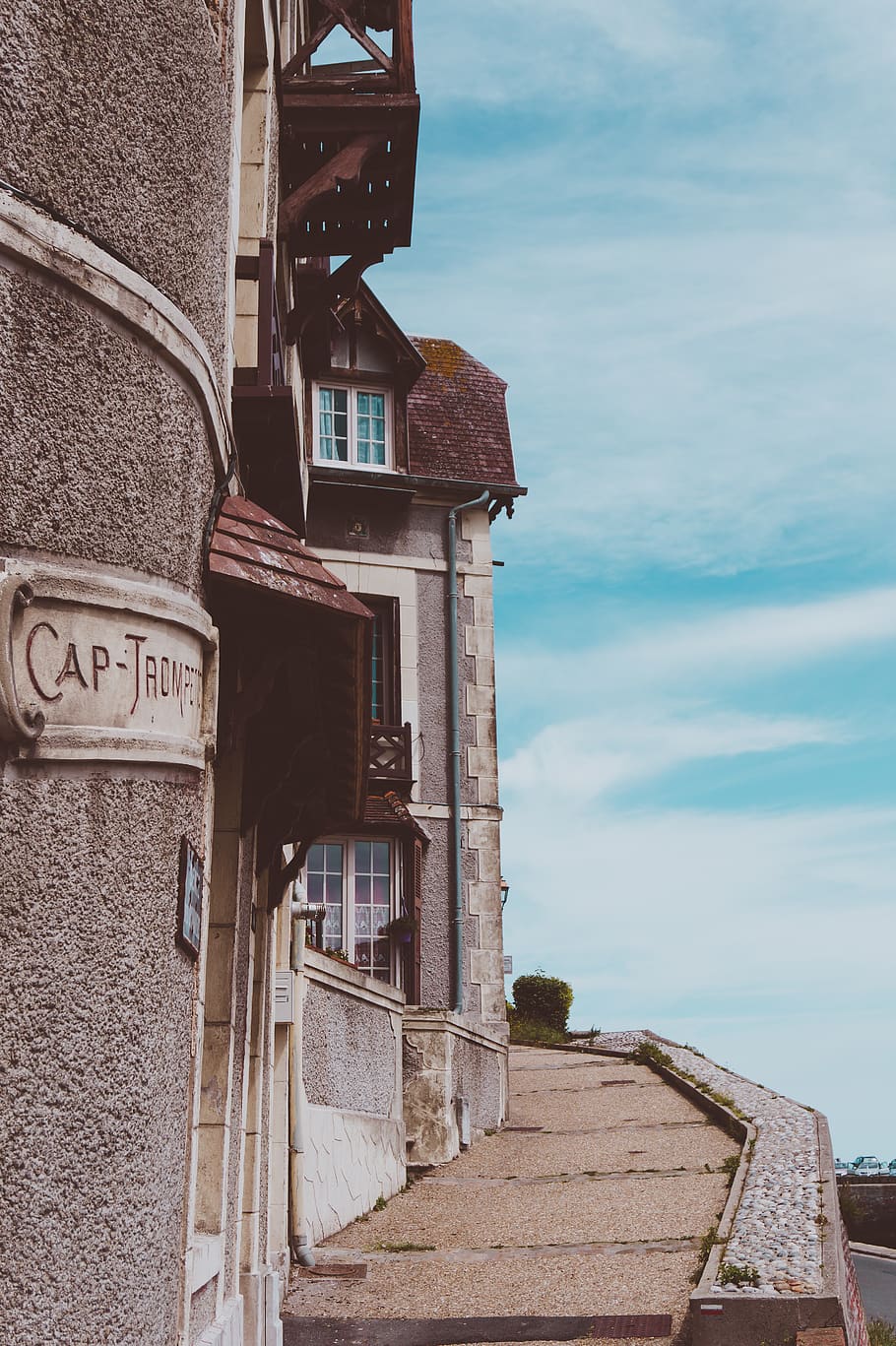 close up gray concrete building, architecture, brick, town, bell tower HD wallpaper
