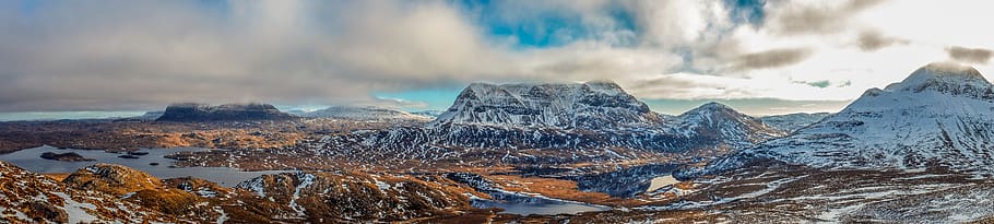 mountain covered snow during daytime, landscape, environment HD wallpaper