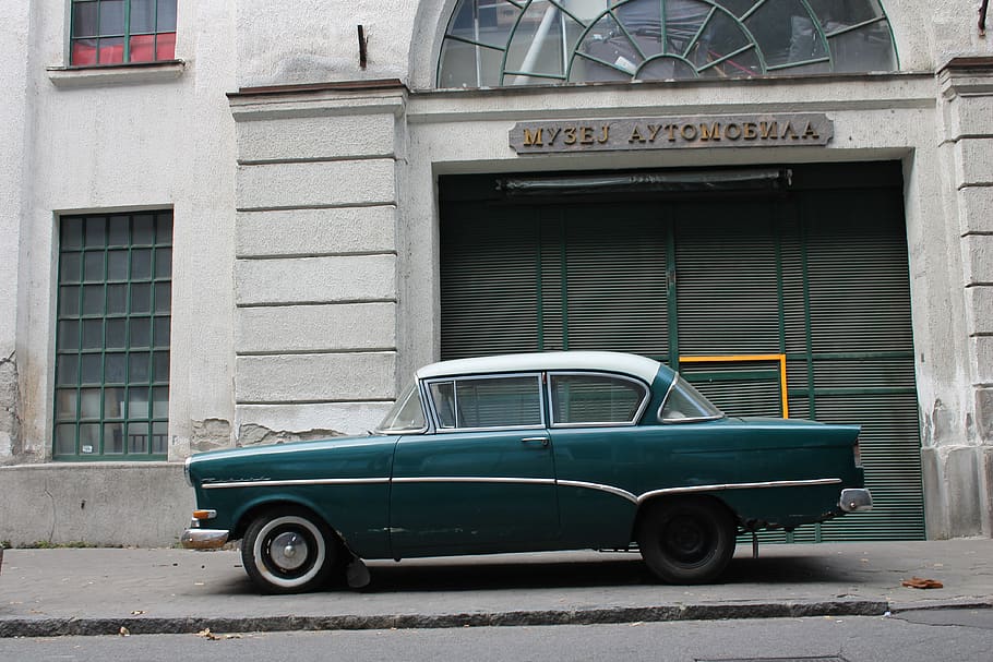 urban, car, old, old timer, museum, city, building, rustic HD wallpaper