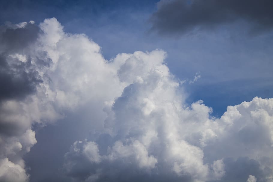 sky, clouds, nature, weather, smoke, cloudscape, partly cloudy HD wallpaper