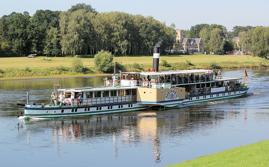 ship, steamer, pleasure, paddle, meissen, river, elbe, navigation HD wallpaper