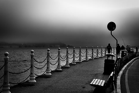 empty bench, sahil yolu, turkey, dock, pier, asphalt, tarmac HD wallpaper