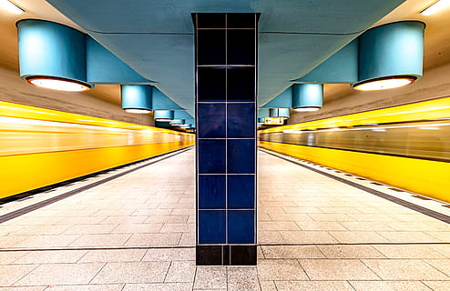 berlin, metro, nauerner square, ubahn, train, architecture HD wallpaper