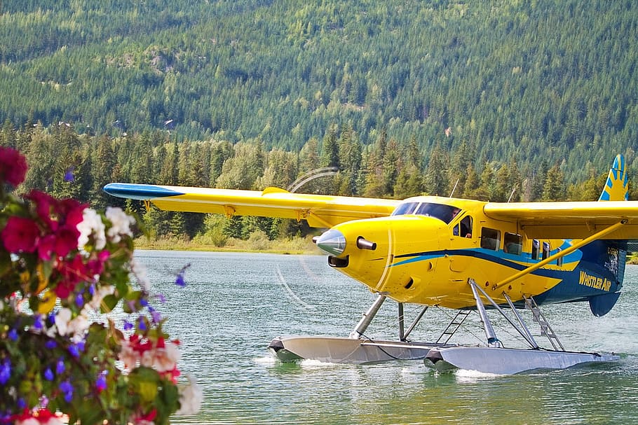 bi, plane, river, water, lake, nature, landscape, transport HD wallpaper