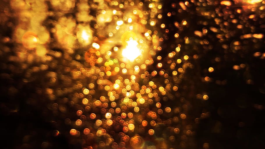 blurred gold lights