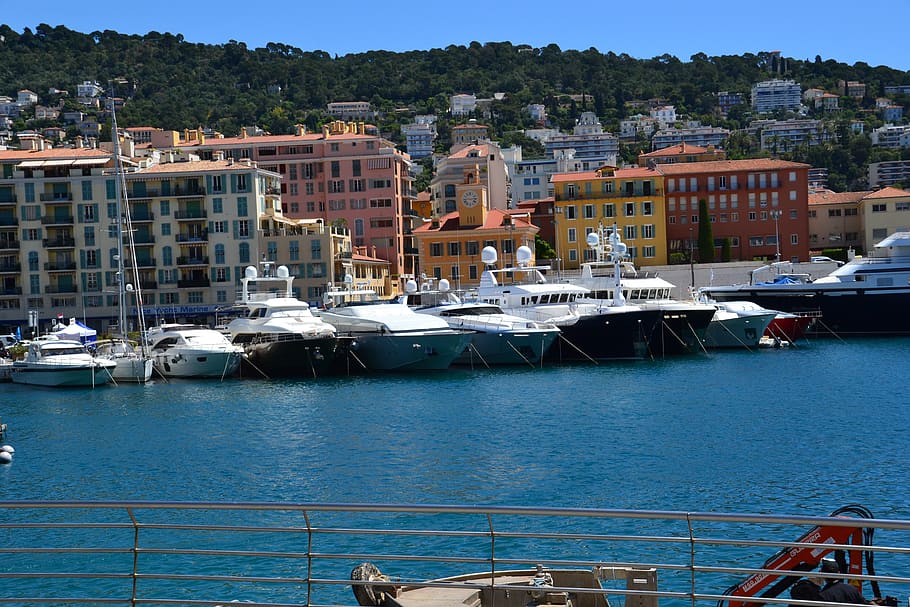 france, nice, boats, barcos, porto, nautical vessel, mode of transportation HD wallpaper