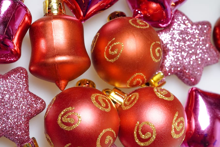 background, ball, bauble, celebration, christmas, color, decor HD wallpaper