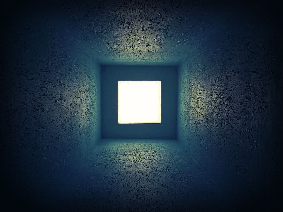 ecuador, blue, shape, wall, design, dark, indoors, architecture HD wallpaper