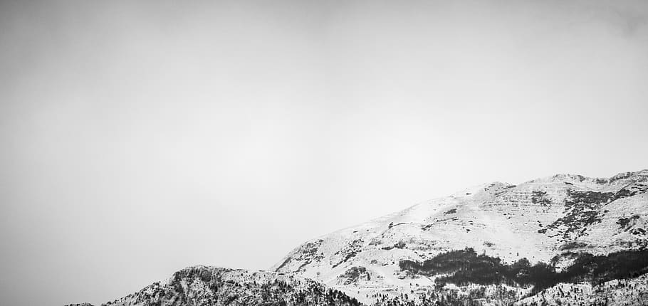 mountain, cold, winter, b w, snow, nature, peak, alpine, snowy HD wallpaper