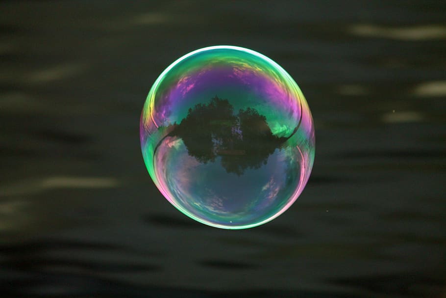 finland, colourful, water, reflection, colours, bubble, soap bubble HD wallpaper