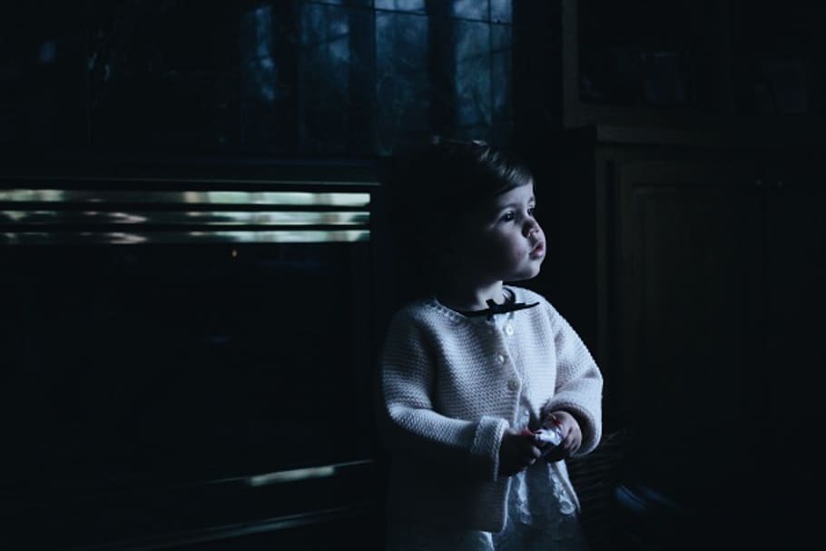 portrait, one person, child, childhood, looking, contemplation HD wallpaper