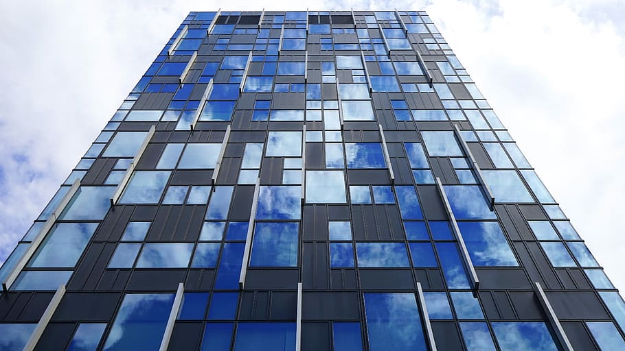 Low Angle Photography of Curtain Building, architectural design HD wallpaper